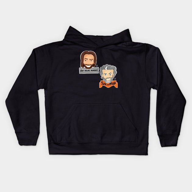 Staged - Michael Sheen and David Tennant Kids Hoodie by AC Salva